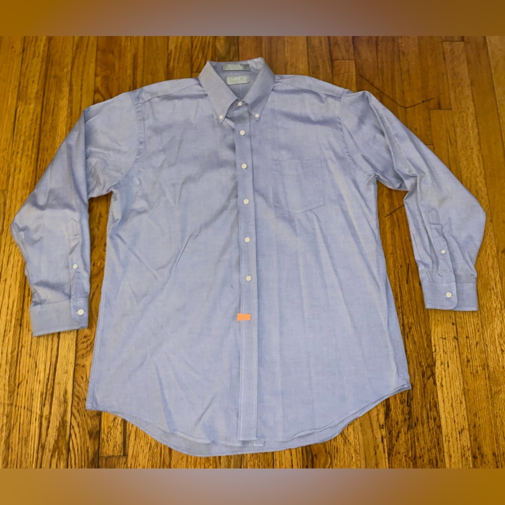 STAFFORD DRESS SHIRT Men's SZ 17 34 EXECUTIVE 80's 2 PLY PINPOINT Grey